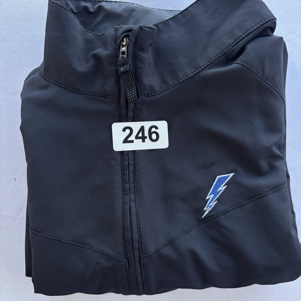 Nike Golf Men's Half Zip Windbreaker Pullover L‎ Black Lightning Bolt Logo - Picture 13 of 13